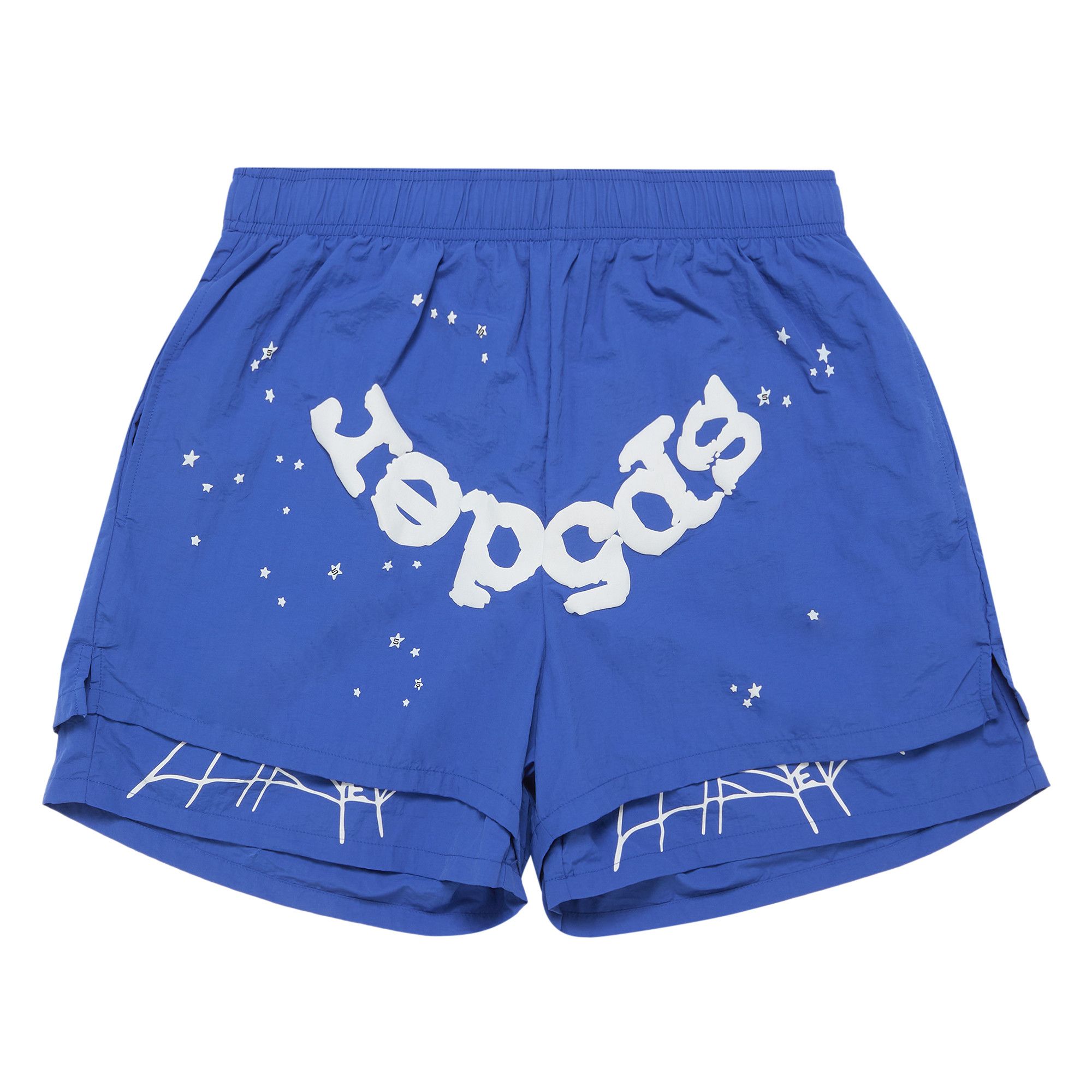 Buy Sp5der OG Web Double Layer Short 'Blue' - M04SH001W2BW | GOAT