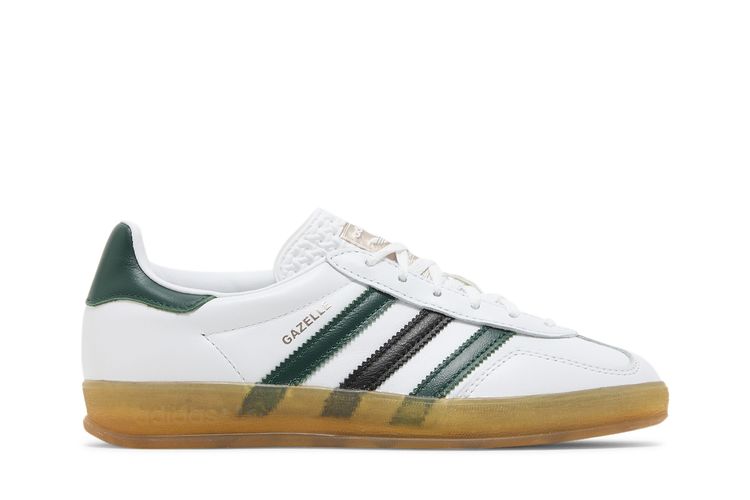 mens all white gazelles