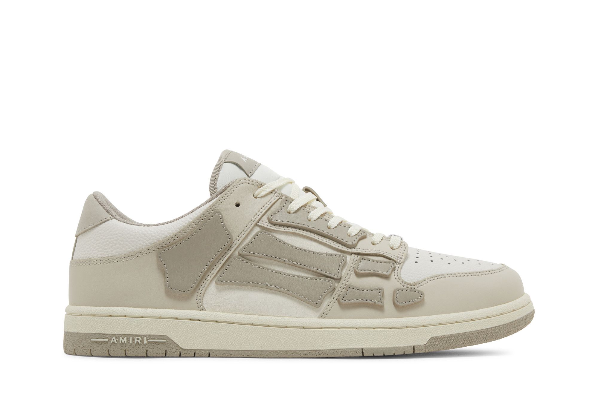 スニーカー AMIRI FW25 SKEL TOP LOW (AWFOSR1059 ALABASTER) AMIRI Men's Skel Top Low Sneakers in Alabaster Amiri