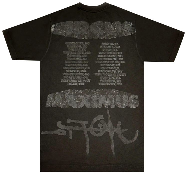 Cactus Jack by Travis Scott Green Hyena Tour Tee Black