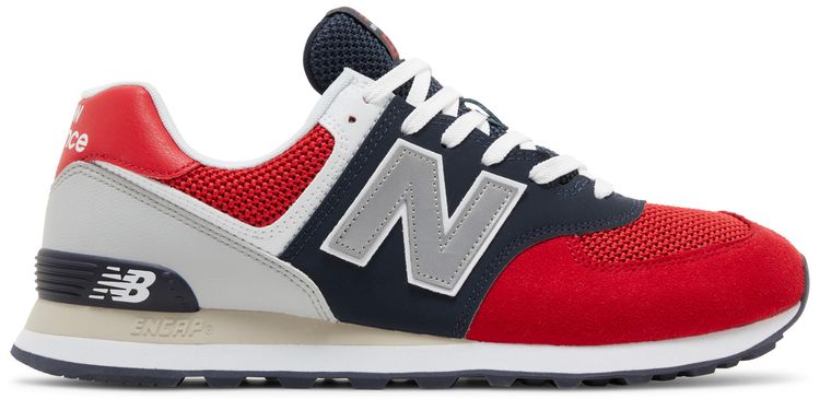 New Balance 574 Pebbled Sport Team Red
