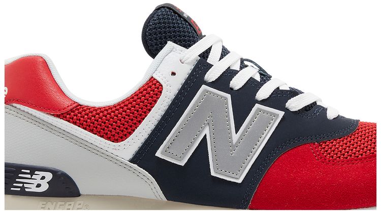 New Balance 574 Pebbled Sport Team Red