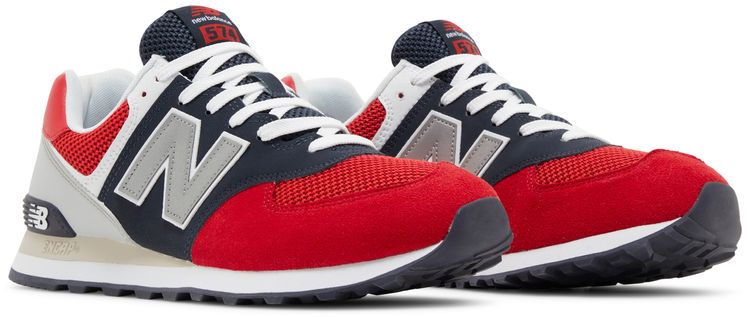 New Balance 574 Pebbled Sport Team Red