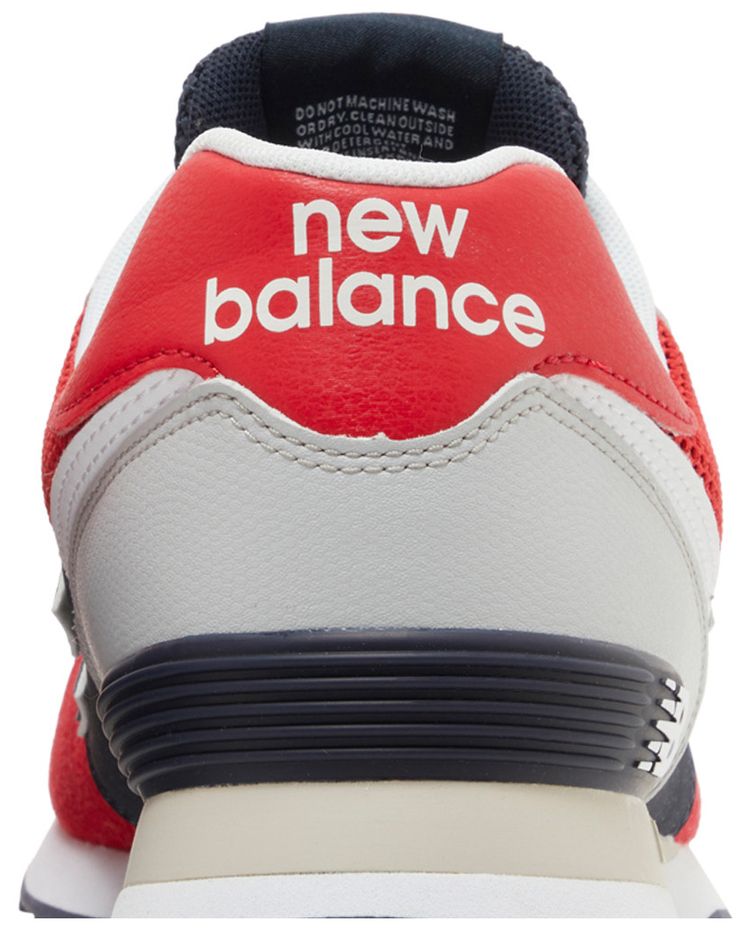 New Balance 574 Pebbled Sport Team Red