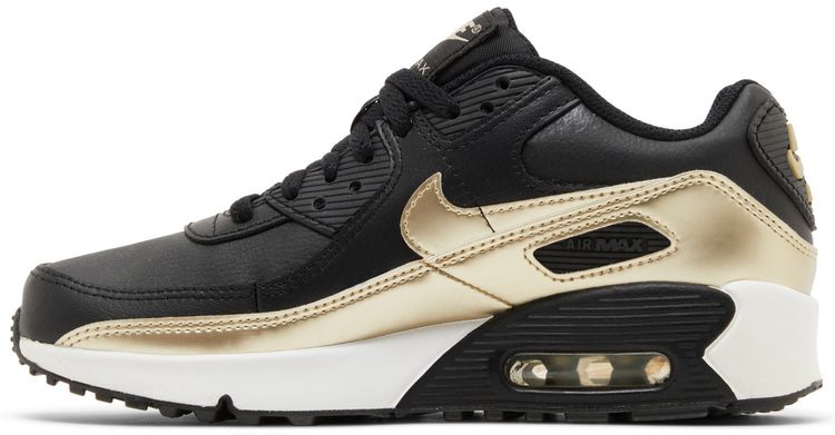 Nike Air Max 90 LTR GS Black Metallic Gold Star