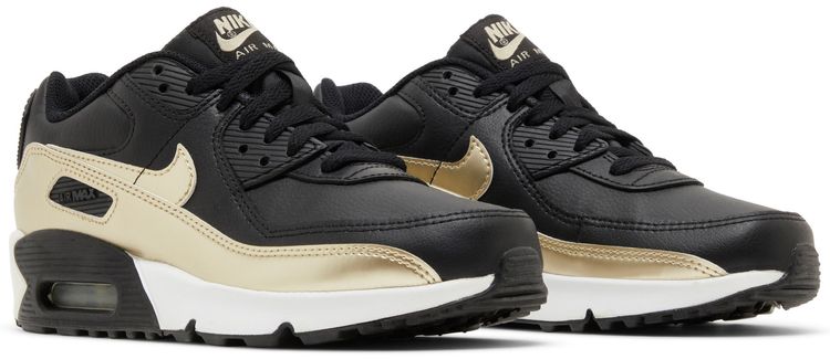 Nike Air Max 90 LTR GS Black Metallic Gold Star