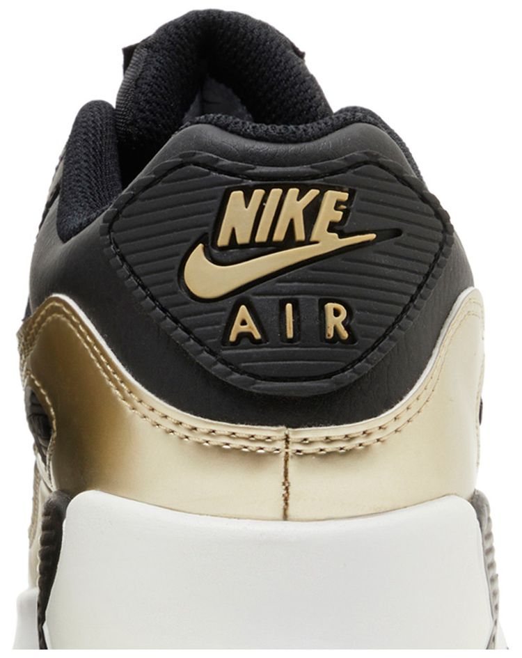 Buy Nike Air Max 90 LTR GS 'Black Metallic Gold Star' CD6864 008