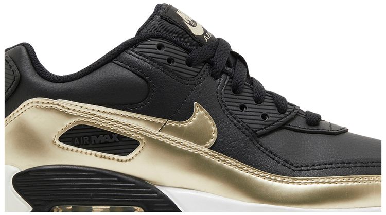 Size Nike Air Max 90 LTR GS 'Black Metallic Gold Star'