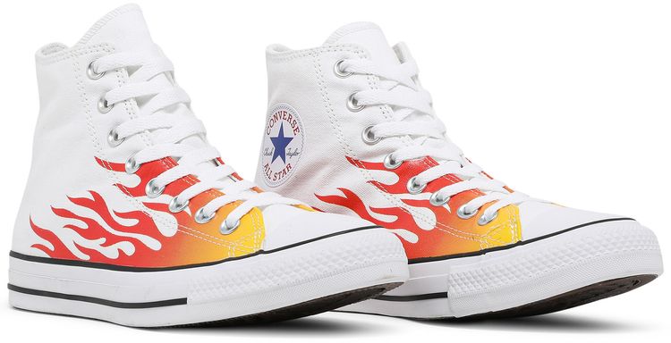 Converse Chuck Taylor All Star High Archive Print   White Flame