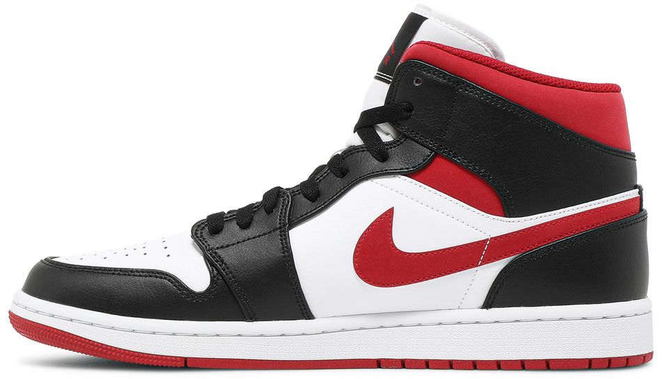 half black half red jordan 1