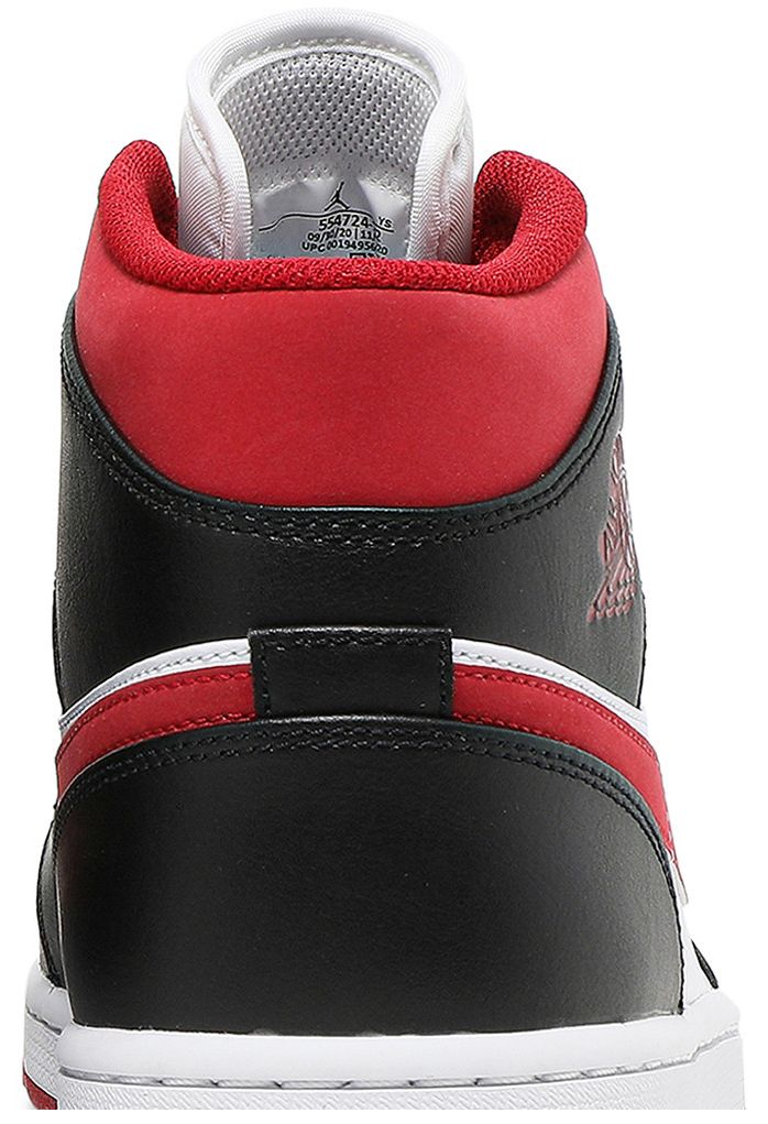 Air Jordan 1 Mid Black Gym Red