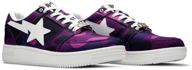 Bapesta Canvas Low Purple Camo