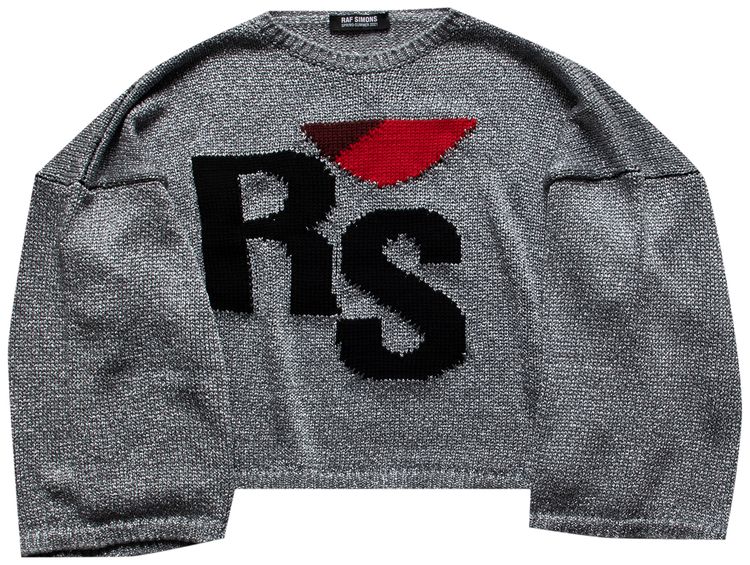 Raf Simons Short Oversized Rs Sweater Silver