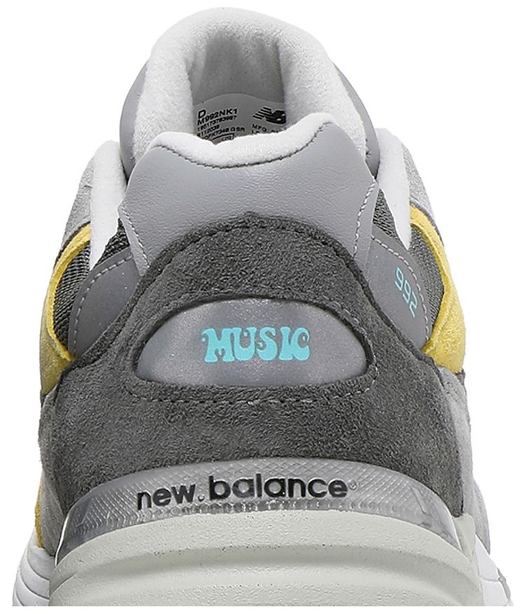 Amoeba Music x Nice Kicks x New Balance 992 Made in USA Peace Through Music   Grey