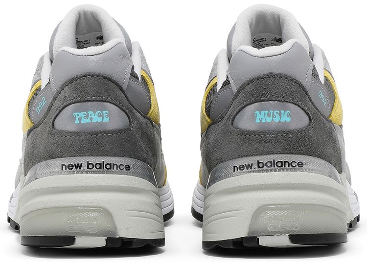Amoeba Music x Nice Kicks x New Balance 992 Made in USA Peace Through Music   Grey
