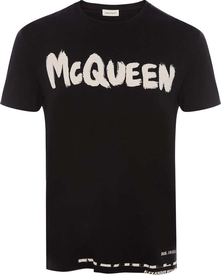 Alexander McQueen Graffiti T Shirt Black