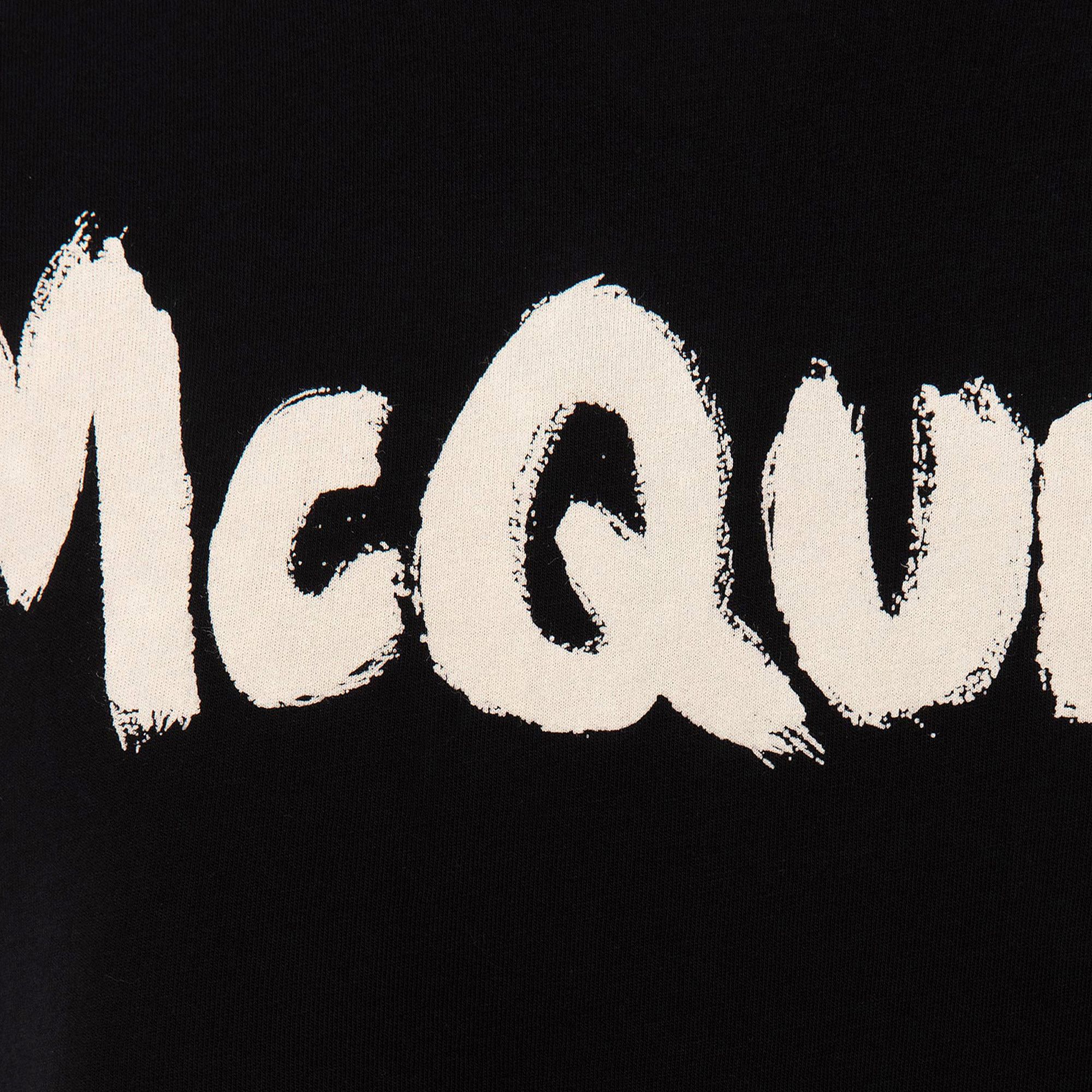 【ALEXANDER MCQUEEN】Graffiti Logo T-shirt/622104 QTZ57 0901 Alexander McQueen Logo graffiti-print t-shirt | Black | FARFETCH