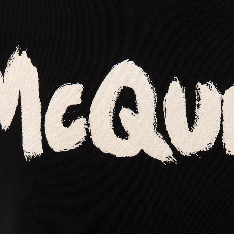 Alexander McQueen Graffiti T Shirt Black