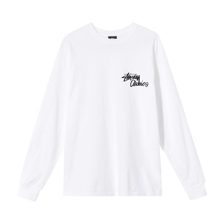 Stussy A Go Go Long Sleeve Tee White