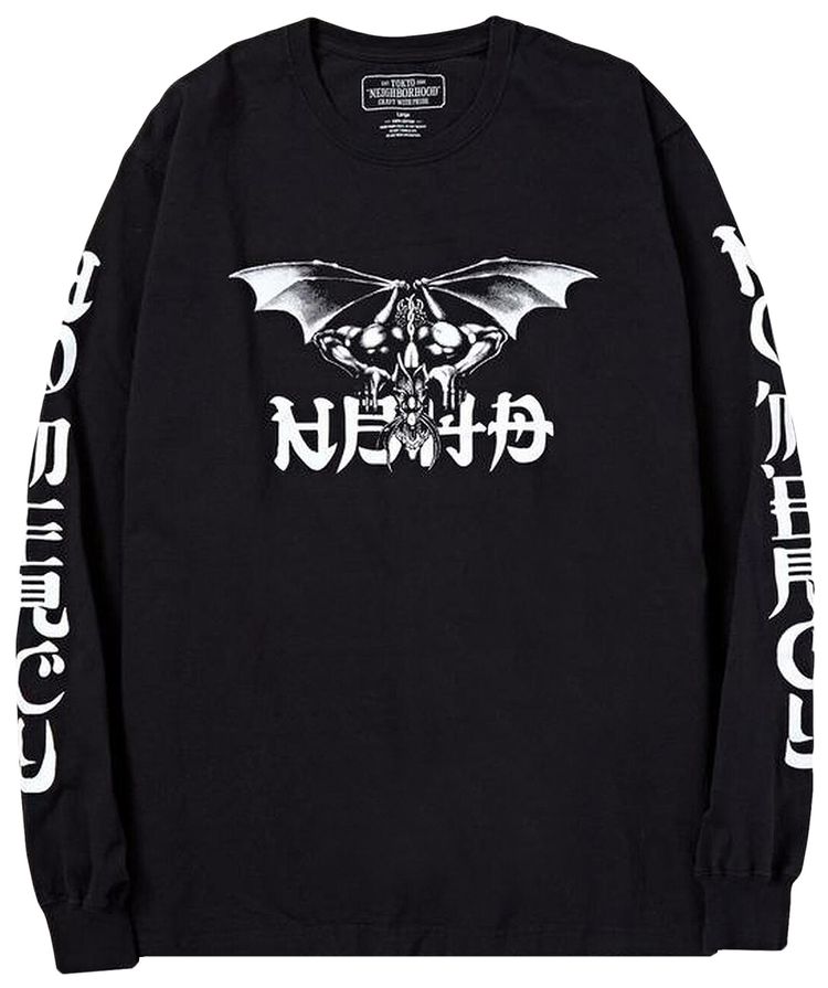 Neighborhood No Mercy 1 Long Sleeve Tee BlackWhite