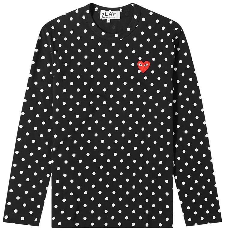 Comme des Garcons PLAY Polka Dot T Shirt BlackWhite