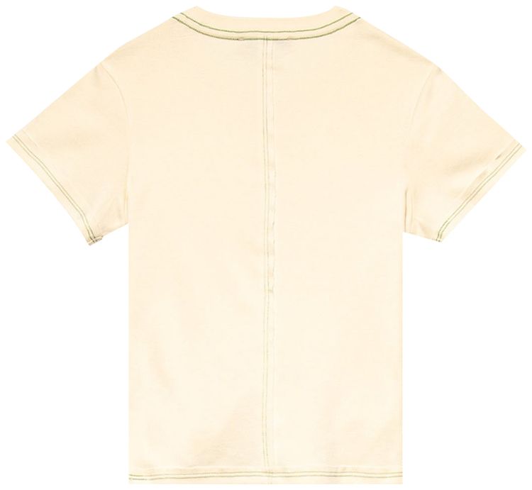 Eckhaus Latta Lapped Baby Tee Cream