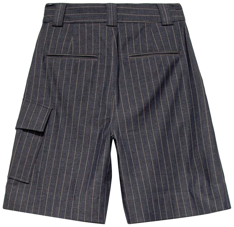 GANNI Stretch Stripe Shorts Dress Blues