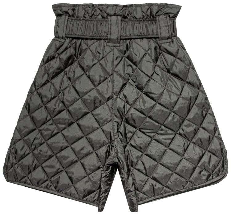 GANNI Ripstop Quilt Shorts Black