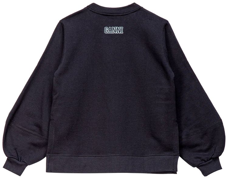 GANNI Puff Sleeve Sweatshirt Sky Captain