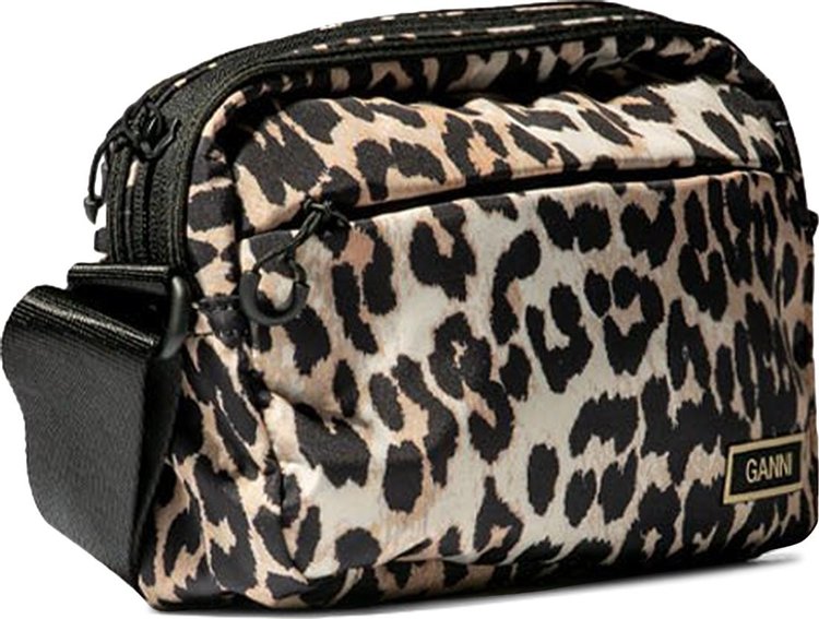 GANNI Tech Crossbody Bag Leopard