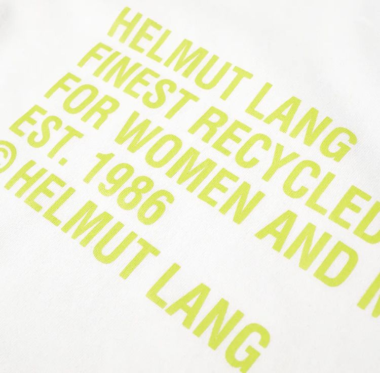 Helmut Lang Recycled Logo T Shirt Chalk White