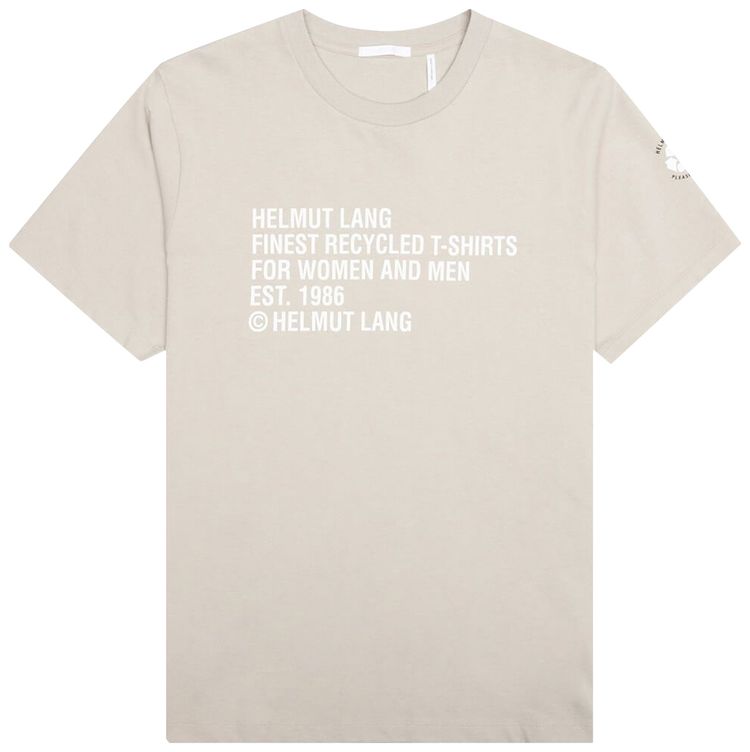Helmut Lang Recycled Logo T Shirt Coastal Fog