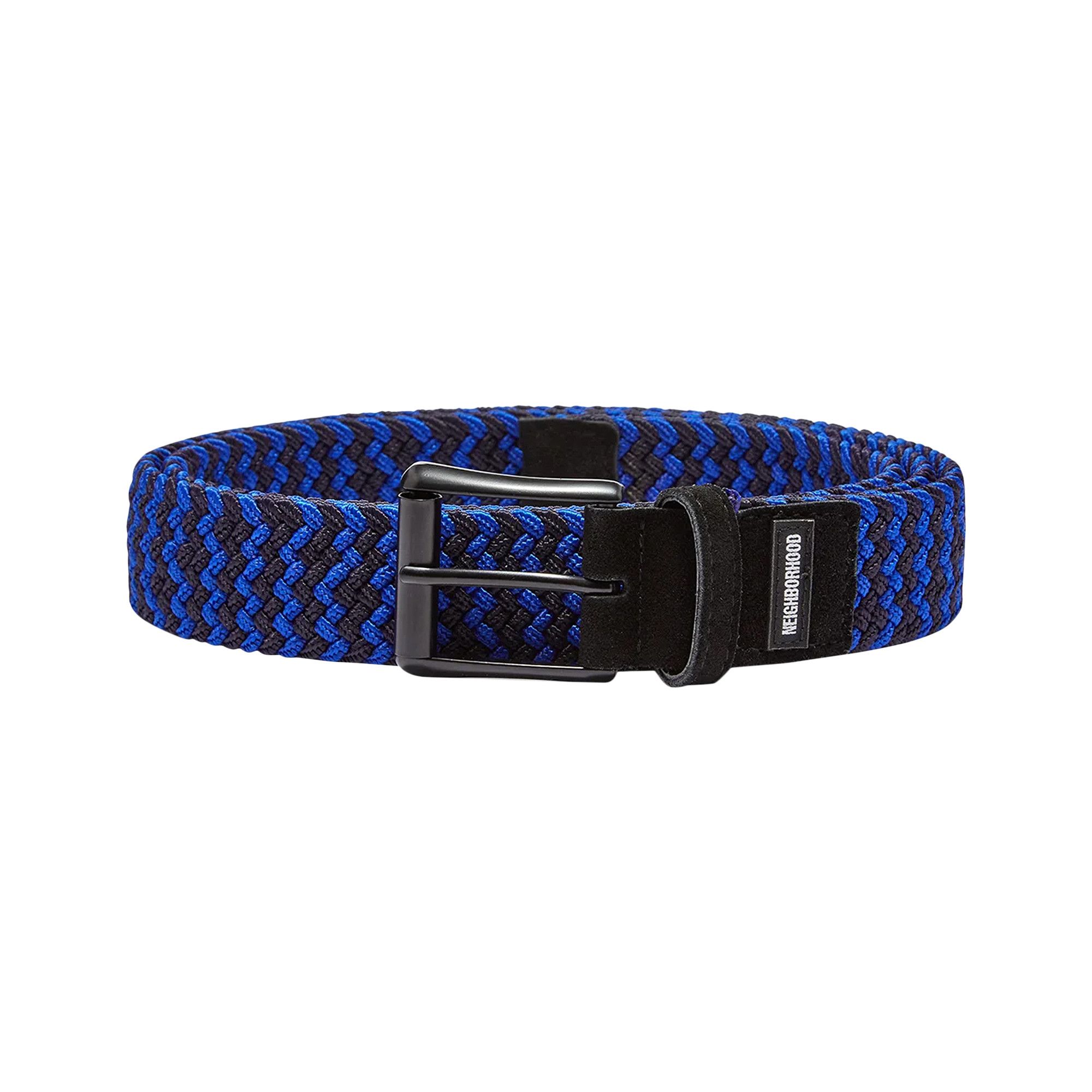 Buy Neighborhood Braid Belt 'Blue/Brown' - 211MYNH AC01 BLUE | GOAT CA