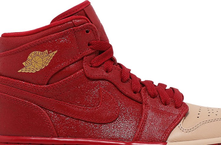 Wmns Air Jordan 1 Retro High Premium Dipped Toe   Red