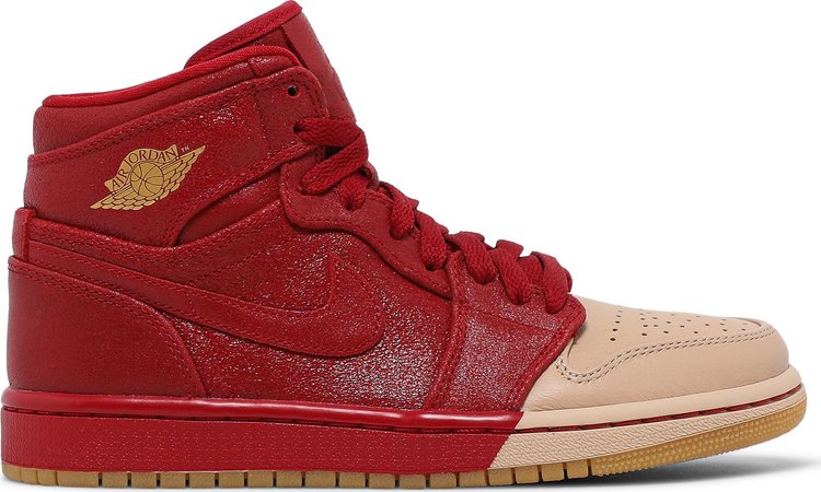 Wmns Air Jordan 1 Retro High Premium Dipped Toe   Red