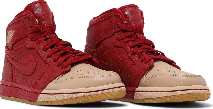 Wmns Air Jordan 1 Retro High Premium Dipped Toe   Red