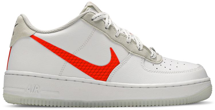 Nike Air Force 1 LV8 3 GS White Total Orange