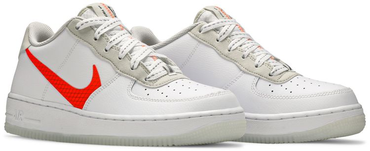 Nike Air Force 1 LV8 3 GS White Total Orange
