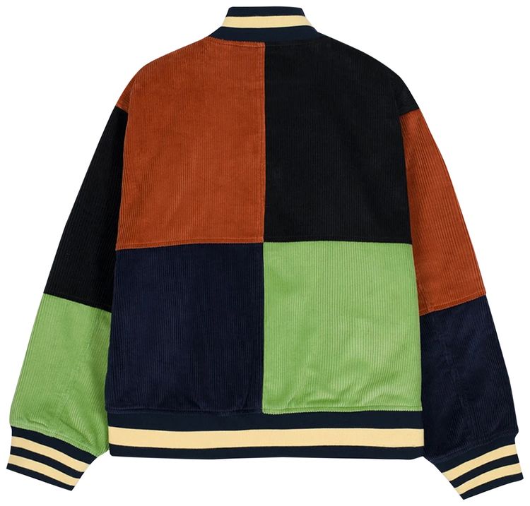 Brain Dead Jacquard Patchwork Letterman Jacket Multi