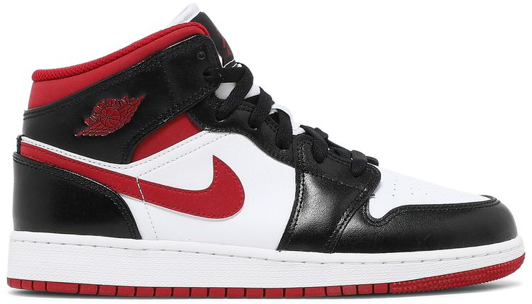 Air Jordan 1 Mid GS Black Gym Red
