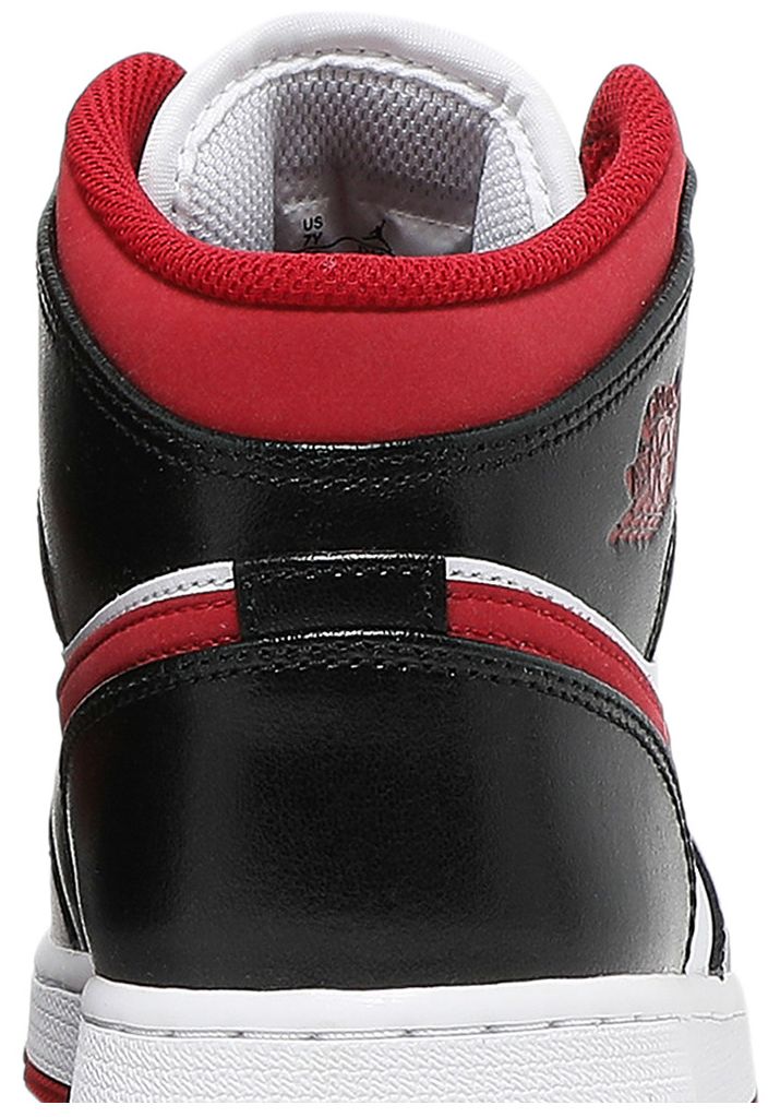 Air Jordan 1 Mid GS Black Gym Red