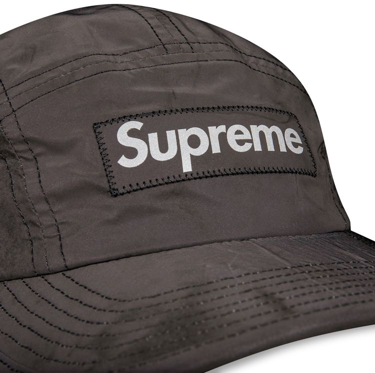 Supreme Reflective Dyed Camp Cap Black
