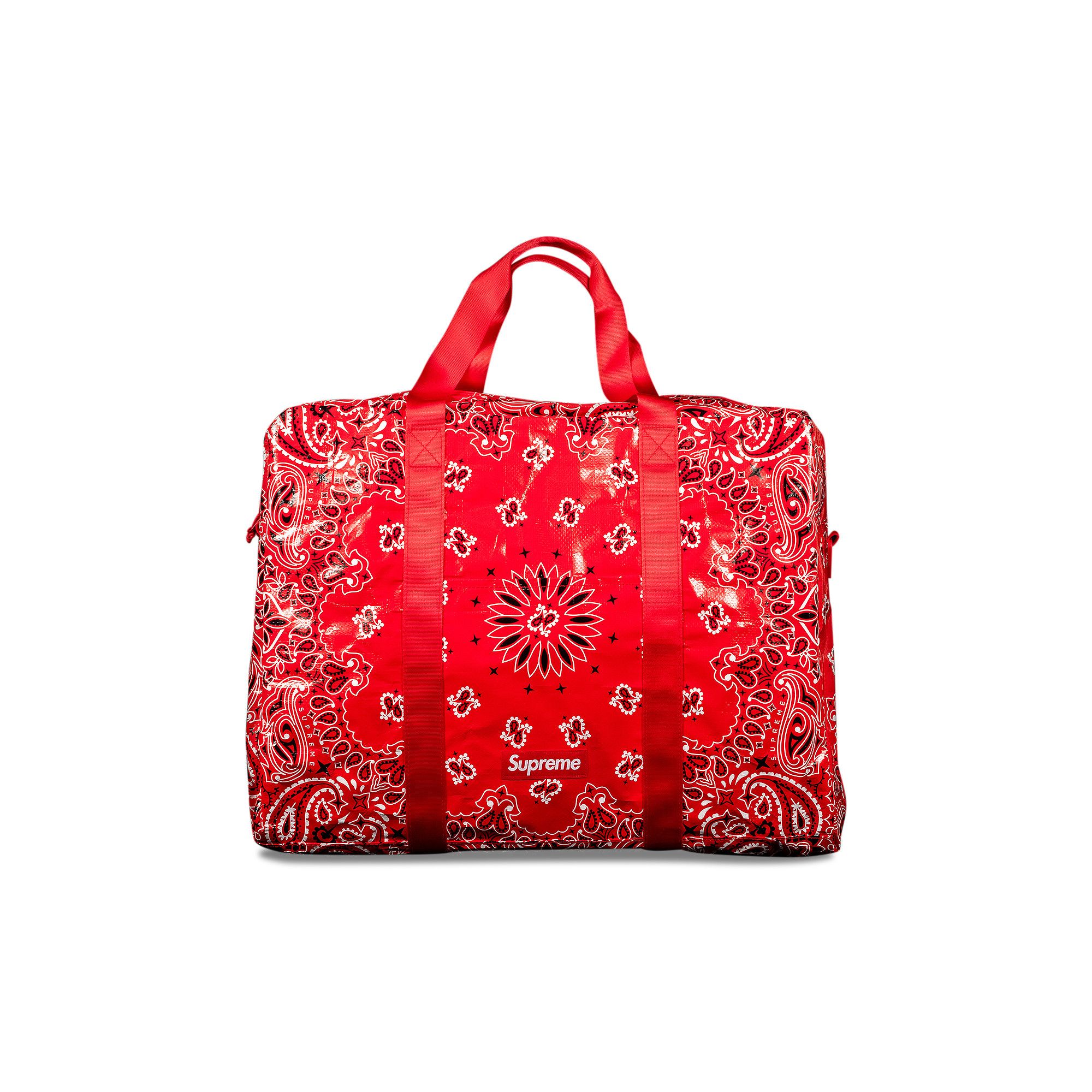 Buy Supreme Bandana Tarp Large Duffle Bag 'Red' - SS21B19 RED | GOAT