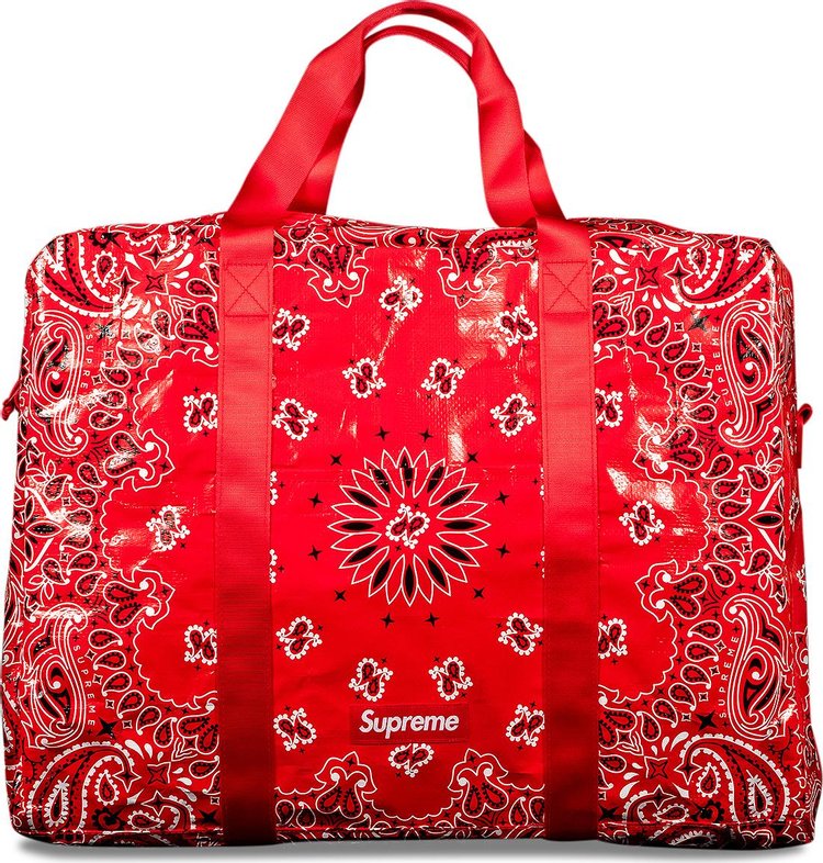 Supreme Bandana Tarp Large Duffle Bag 'Red'