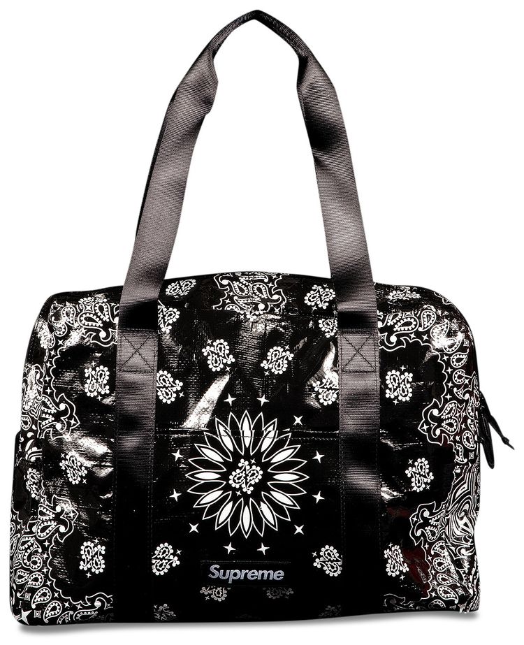 Supreme Bandana Tarp Small Duffle Bag Black