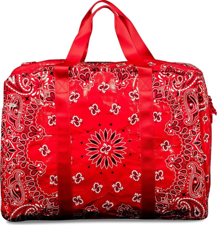 Supreme Bandana Tarp Large Duffle Bag Red