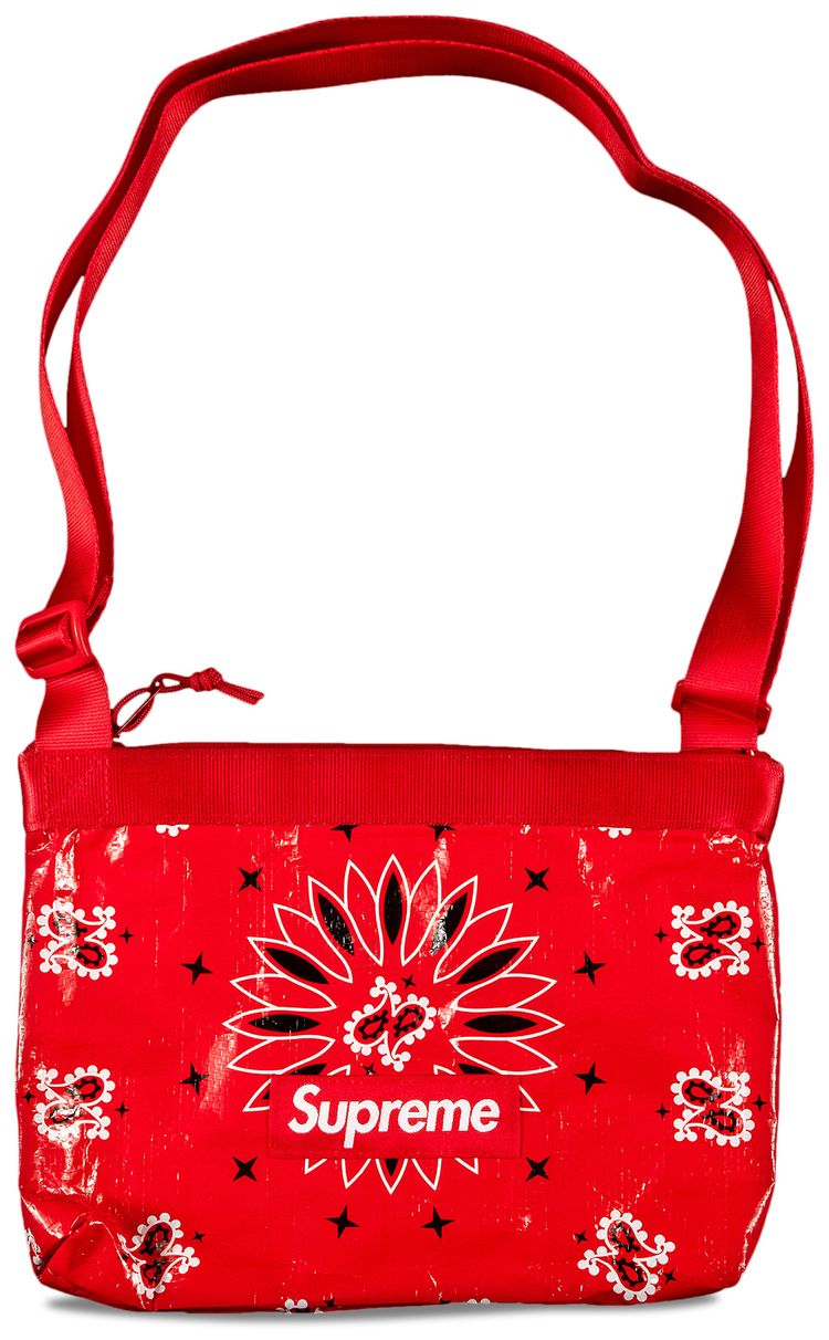Supreme Bandana Tarp Side Bag Red