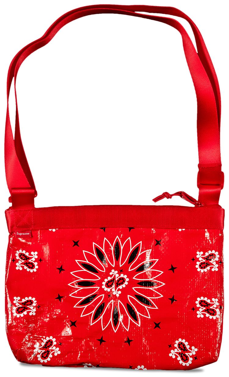 Supreme Bandana Tarp Side Bag Red