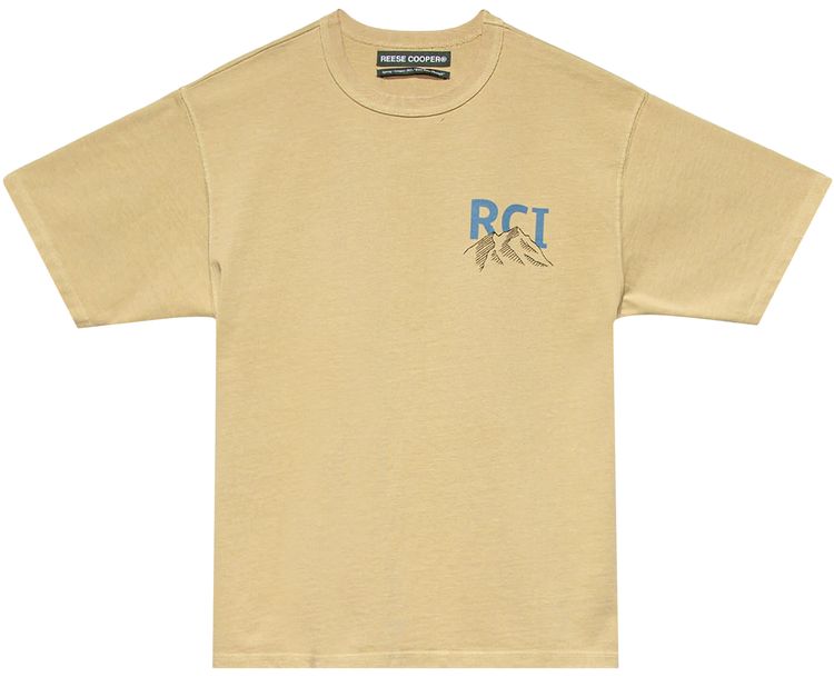 Reese Cooper Mountain Logo Tee Khaki