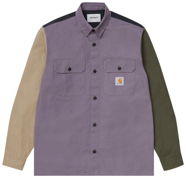 Carhartt WIP Valiant 4 Long Sleeve Shirt Provence Rinsed